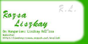 rozsa liszkay business card